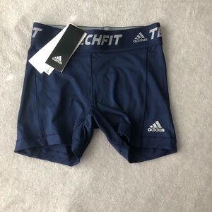 navy blue techfit athletic shorts size xs